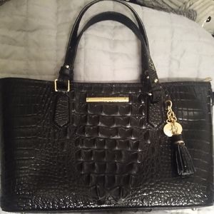 Brahmin black Melbourne Mini Asher-great condition. Strap & dust bag included.